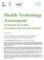 Health Technology Assessment Strumenti di analisi economica dei servizi sanitari