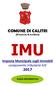 COMUNE DI CALITRI (Provincia di Avellino) IMU. Imposta Municipale sugli Immobili componente tributaria IUC 2017 GUIDA INFORMATIVA