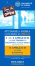 STUDIARE A PARMA L'UNIVERSITÀ IN OPEN DAY