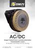 AC/DC. Gruppo Frizione/Freno a comando pneumatico Funzionamento a secco Air Actuated Clutch/Brake Unit (Dry Running) Serie/Series