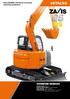 ESCAVATORE IDRAULICO. Serie ZAXIS-3 Versione con breve rotazione posteriore