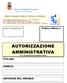 AUTORIZZAZIONE AMMINISTRATIVA