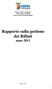 Settore Tutela Ambientale Unità Operativa Rifiuti Osservatorio Provinciale Rifiuti. Rapporto sulla gestione dei Rifiuti anno 2011