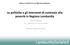 Le politiche e gli interventi di contrasto alla povertà in Regione Lombardia