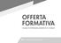 OFFERTA FORMATIVA SCUOLA DI FOTOGRAFIA MASTER DI I E II LIVELLO