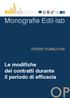 OPERE PUBBLICHE Le modifiche dei contratti durante il periodo di efficacia