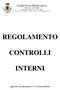 REGOLAMENTO CONTROLLI INTERNI