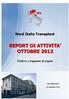 REPORT DI ATTIVITA OTTOBRE 2012