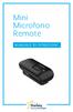 Mini Microfono Remote MANUALE DI ISTRUZIONI