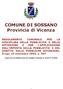 COMUNE DI SOSSANO Provincia di Vicenza