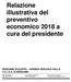 Relazione illustrativa del preventivo economico 2018 a cura del presidente