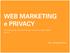 WEB MARKETING e PRIVACY