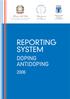 REPORTING SYSTEM DOPING ANTIDOPING. Ministero della Salute. Dipartimento del Farmaco