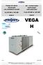 VEGA H. Air - cooled water heat pumps with axial fans. From 90 kw to 160 kw R407C. Pompe di calore aria-acqua con ventilatori assiali