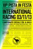 RACING 03/11/ a PISTA IN FESTA INTERNATIONAL CAMPIONATO SOCIALE CDL & AIALA PROGRAMMA DELLA CORSA