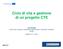 Ciclo di vita e gestione di un progetto CTE