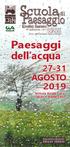 Paesaggi dell acqua AGOSTO Istituto Alcide Cervi Gattatico - Reggio Emilia