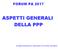 ASPETTI GENERALI DELLA PPP