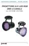 PROIETTORE A 61 LED RGB DMX (4 CANALI) (cod. VDPLPS36B / VDPLPS36C)