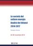 Le società del settore energia Analisi dei bilanci Rassegna Stampa