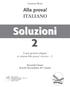 Lorenza Rossi. Alla prova! ITALIANO. Soluzioni 2. Copia gratuita allegata al volume Alla prova! ITALIANO - 2