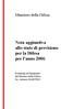 Nota aggiuntiva allo stato di previsione per la Difesa per l'anno 2006