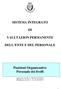 SISTEMA INTEGRATO VALUTAZION PERMANENTE DELL ENTE E DEL PERSONALE. Posizioni Organizzative Personale dei livelli