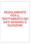 REGOLAMENTO PER IL TRATTAMENTO DEI DATI SENSIBILI E GIUDIZIARI