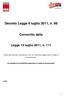 Decreto Legge 6 luglio 2011, n. 98