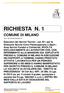 RICHIESTA N. 1. COMUNE DI MILANO (Prot del 06/02/2017)