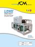 Refrigeratori acqua/acqua da 200 kw a 1550 kw Water cooled water chillers from 200 kw to 1550 kw