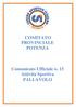 COMITATO PROVINCIALE POTENZA. Comunicato Ufficiale n. 15 Attività Sportiva PALLAVOLO