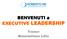 BENVENUTI a EXECUTIVE LEADERSHIP. Trainer Massimiliano Litto