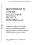 QUESTIONARIO DI VERIFICA DELL'IDONEITÀ TECNICO- PROFESSIONALE (art. 26, c.1 lett. a. D.Lgs. 81/08)