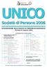 UNICO. Società di Persone DICHIARAZIONE DELLE SOCIETÀ DI PERSONE ED EQUIPARATE Periodo di imposta 2005 ISTRUZIONI PER LA COMPILAZIONE