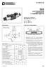 DS /211 ID ELETTROVALVOLA DIREZIONALE A COMANDO DIRETTO. Q max 100 l/min ATTACCHI A PARETE ISO (CETOP 03) p max 350 bar PIANO DI POSA