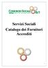 Servizi Sociali Catalogo dei Fornitori Accrediti