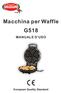 Macchina per Waffle G518 MANUALE D USO European Quality Standard