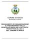REGOLAMENTO DI ORGANIZZAZIONE E FUNZIONAMENTO DELLO SPORTELLO UNICO PER LE ATTIVITA PRODUTTIVE (S.U.A.P.) DEL COMUNE DI ROSTA
