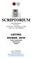 SCRIPTORIUM. Studio Bibliografico Sara Bassi Via Valsesia Mantova (Italy) P.IVA / VAT IT LISTINO GIUGNO 2019