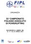 ORGANIZZA 33 CAMPIONATO ITALIANO ASSOLUTO DI POWERLIFTING