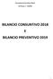 BILANCIO CONSUNTIVO 2018 E BILANCIO PREVENTIVO 2019