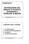 DISTRIBUZIONE DEL REDDITO E POVERTÀ: DEFINIZIONI E PROBLEMI DI MISURA CONTENUTI DELLA LEZIONE
