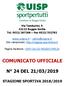 COMUNICATO UFFICIALE