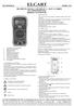 ELCART. Manuale di istruzioni/scheda tecnica MULTIMETRO DIGITALE CON DISPLAY 3 ½ DIGIT LCD NIMEX ART. 09/ MANUALE DI ISTRUZIONI