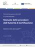 Manuale delle procedure dell Autorità di Certificazione