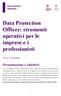 Data Protection Officer: strumenti operativi per le imprese e i professionisti