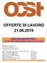 OFFERTE DI LAVORO