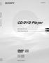 (1) CD/DVD Player DVP-S336/DVP-S335. CD/DVD Player. Istruzioni per l uso Gebruiksaanwijzing DVP-S336 DVP-S Sony Corporation