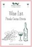 PICCOLA CUCINA. by Philip Guardione. Wine List. Piccola Cucina Osteria